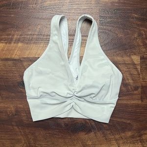 Alo Yoga Vapor Wild Thing Bra - White Camouflage size S Athletic Sports